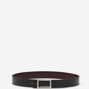 LANVIN SIGNATURE REVERSIBLE LEATHER BELT