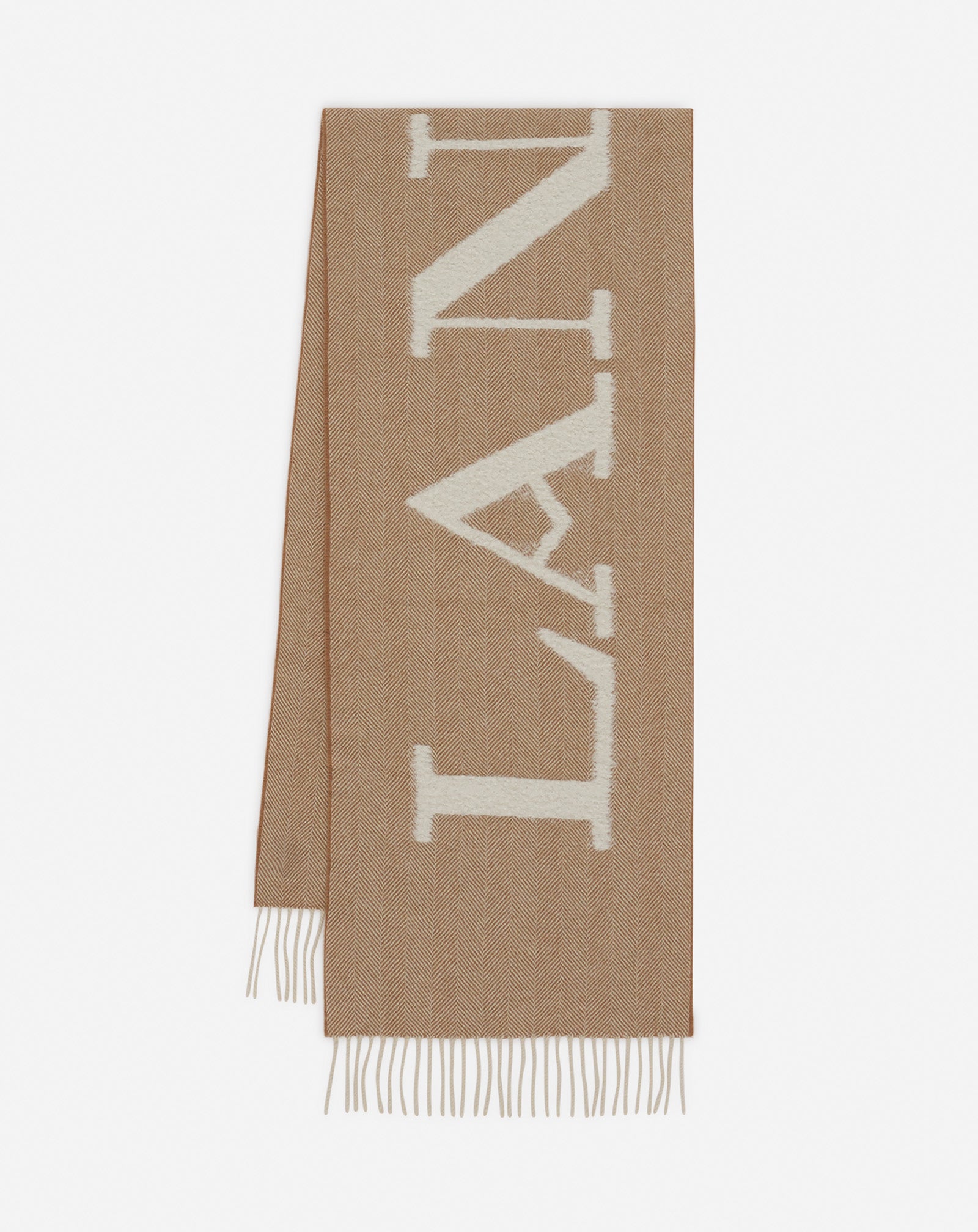 LANVIN SIGNATURE FRINGED WOOL SCARF