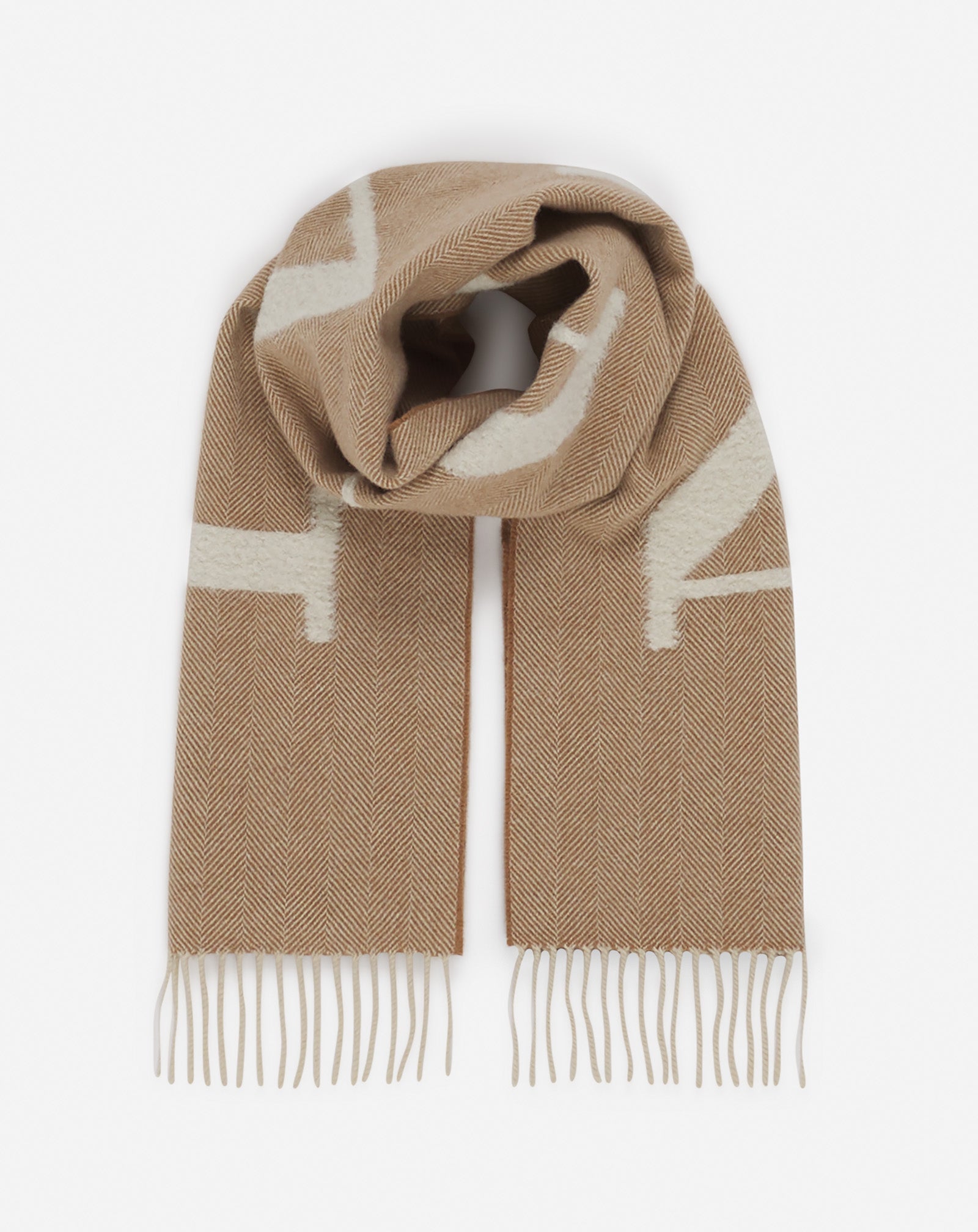 LANVIN SIGNATURE FRINGED WOOL SCARF - Image 2