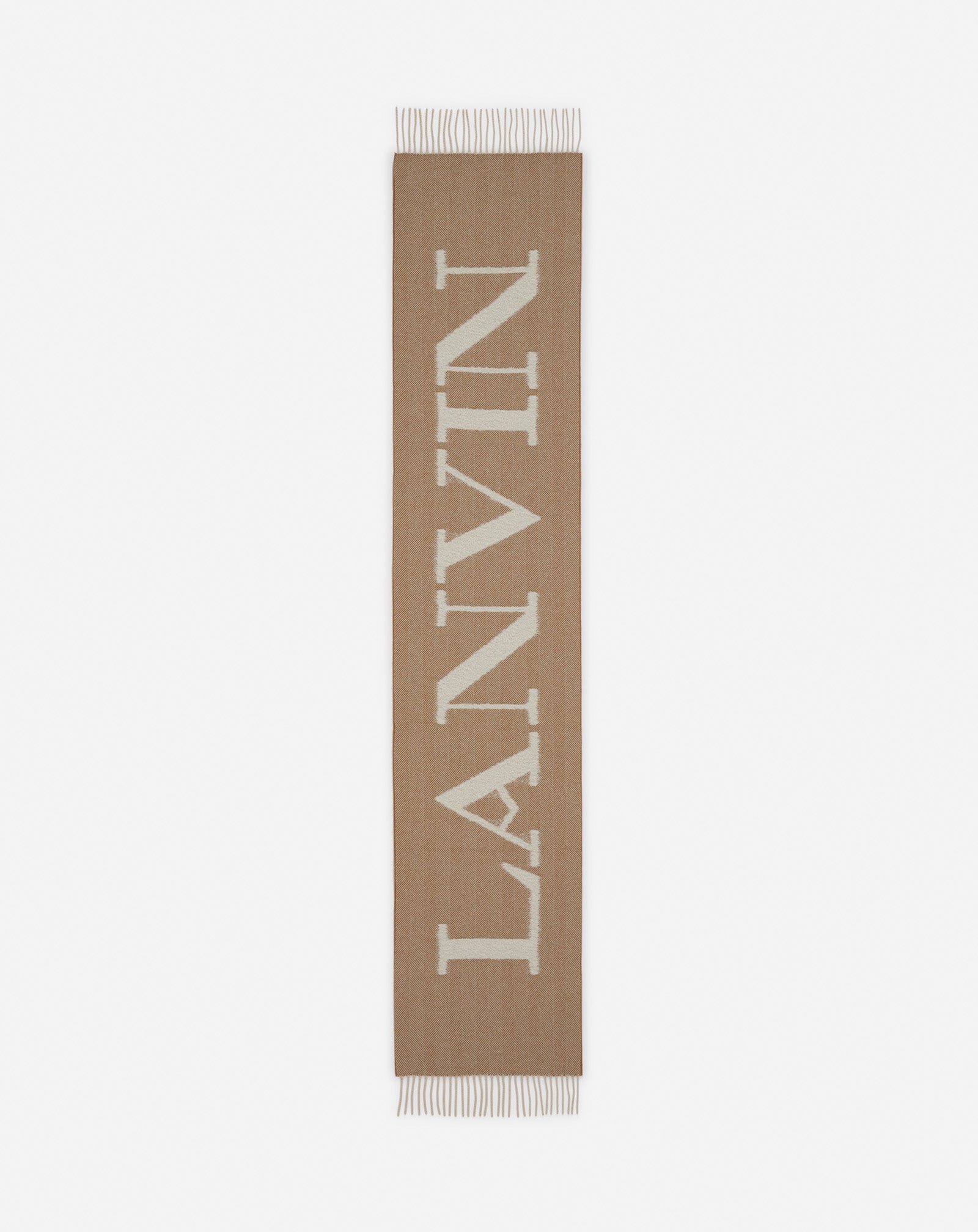 LANVIN SIGNATURE FRINGED WOOL SCARF - Image 3