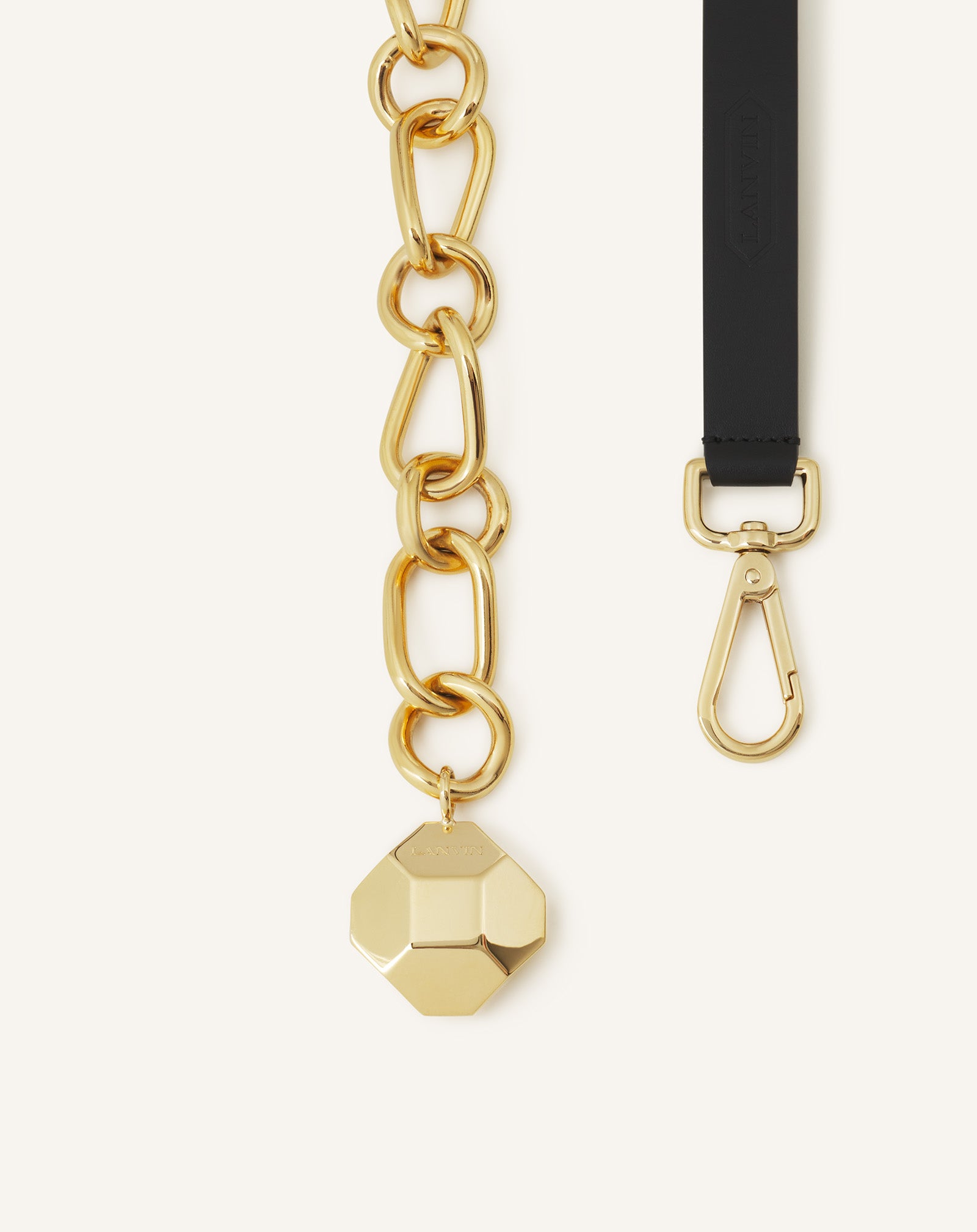CATCH BY LANVIN LEATHER AND METAL CHAIN BELT - Image 2