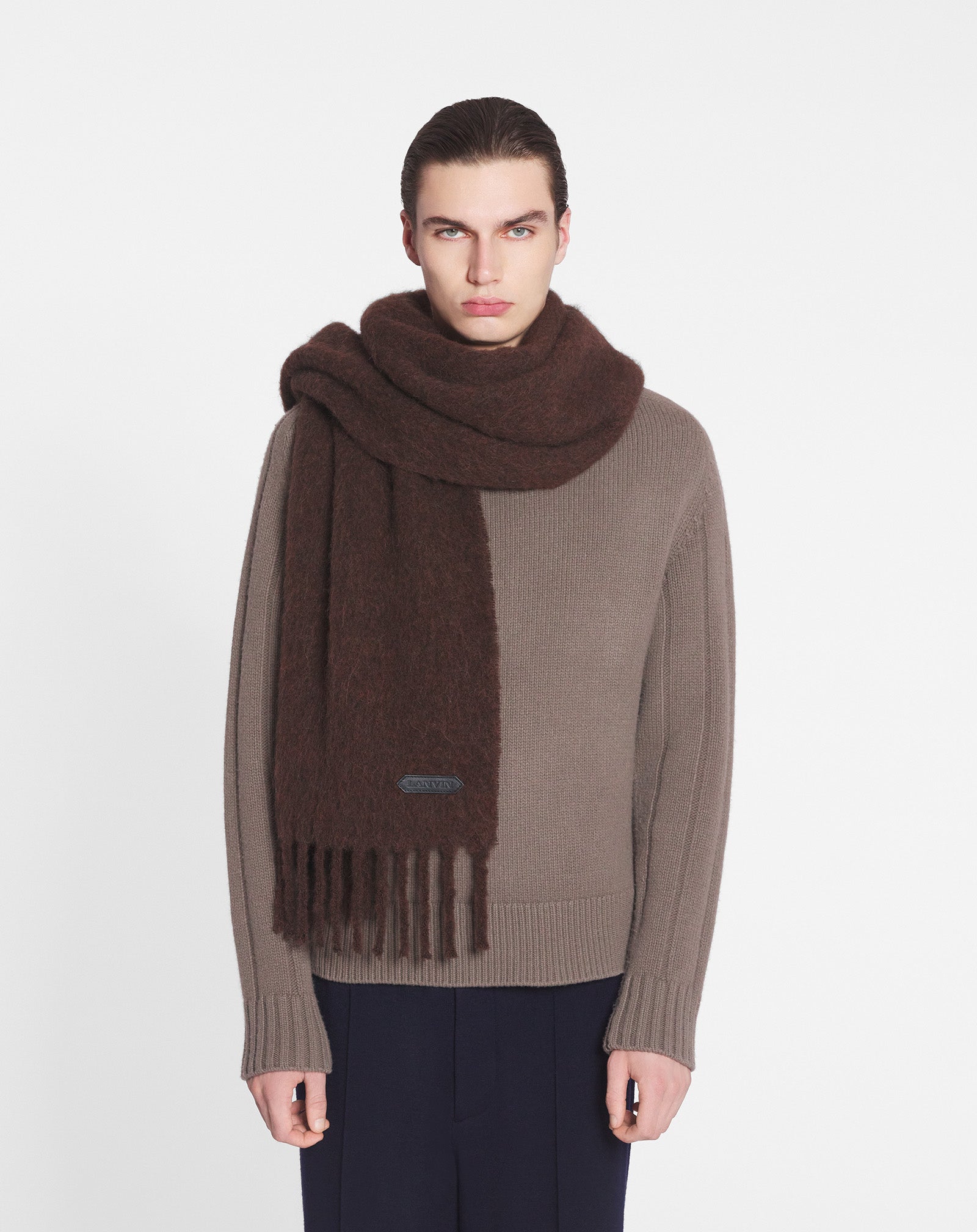 LANVIN FRINGED SCARF IN WOOL - Image 3