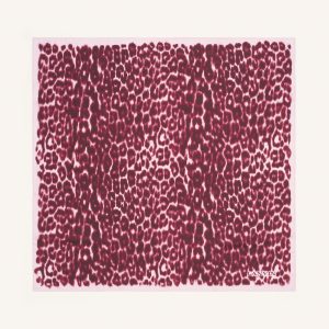 LEOPARD PRINT SILK SCARF