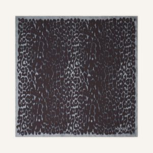 LEOPARD PRINT SILK SCARF