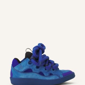 CURB SNEAKERS IN LEATHER WITH SNAKE LACES