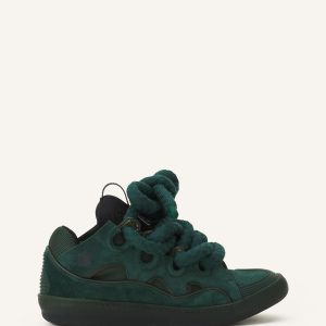 CURB SNEAKERS IN LEATHER WITH SNAKE LACES