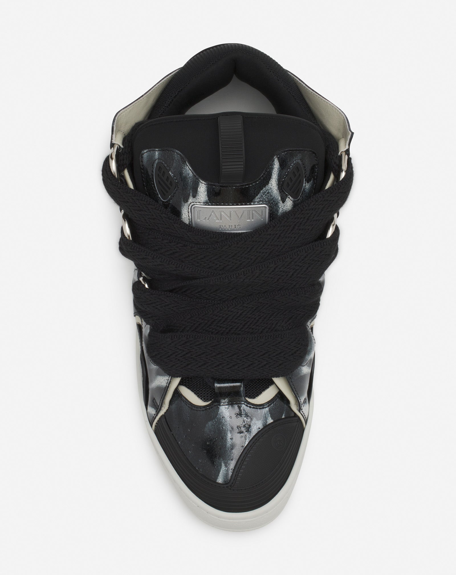 CURB LEATHER SNEAKERS WITH SPARKLES - Image 4