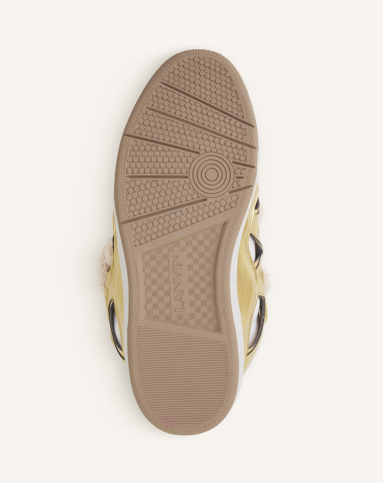 CURB METALLIC LEATHER SNEAKERS WITH MESH LACES - Image 6