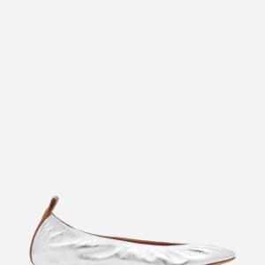 THE BALLERINA FLAT IN METALLIC LEATHER