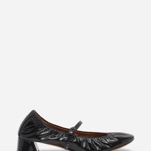 HEELED MARY JANE IN GLOSSY LEATHER
