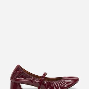 HEELED MARY JANE IN GLOSSY LEATHER