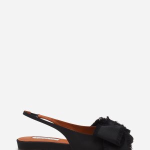 SLINGBACK BALLERINA FLAT IN SATIN