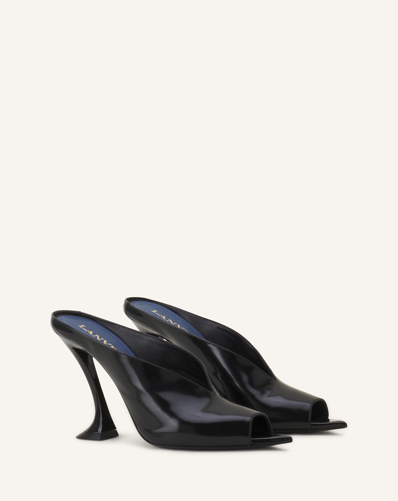 MIDNIGHT STEP MULE IN PATENT LEATHER - Image 2