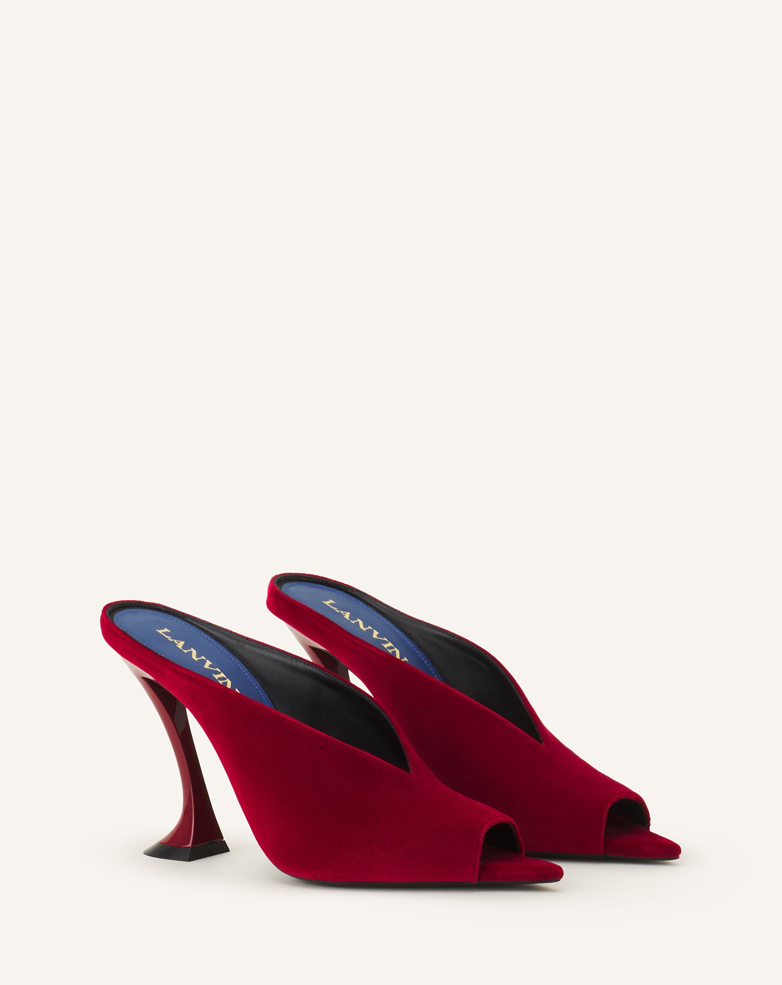 MIDNIGHT STEP MULE IN VELVET - Image 2