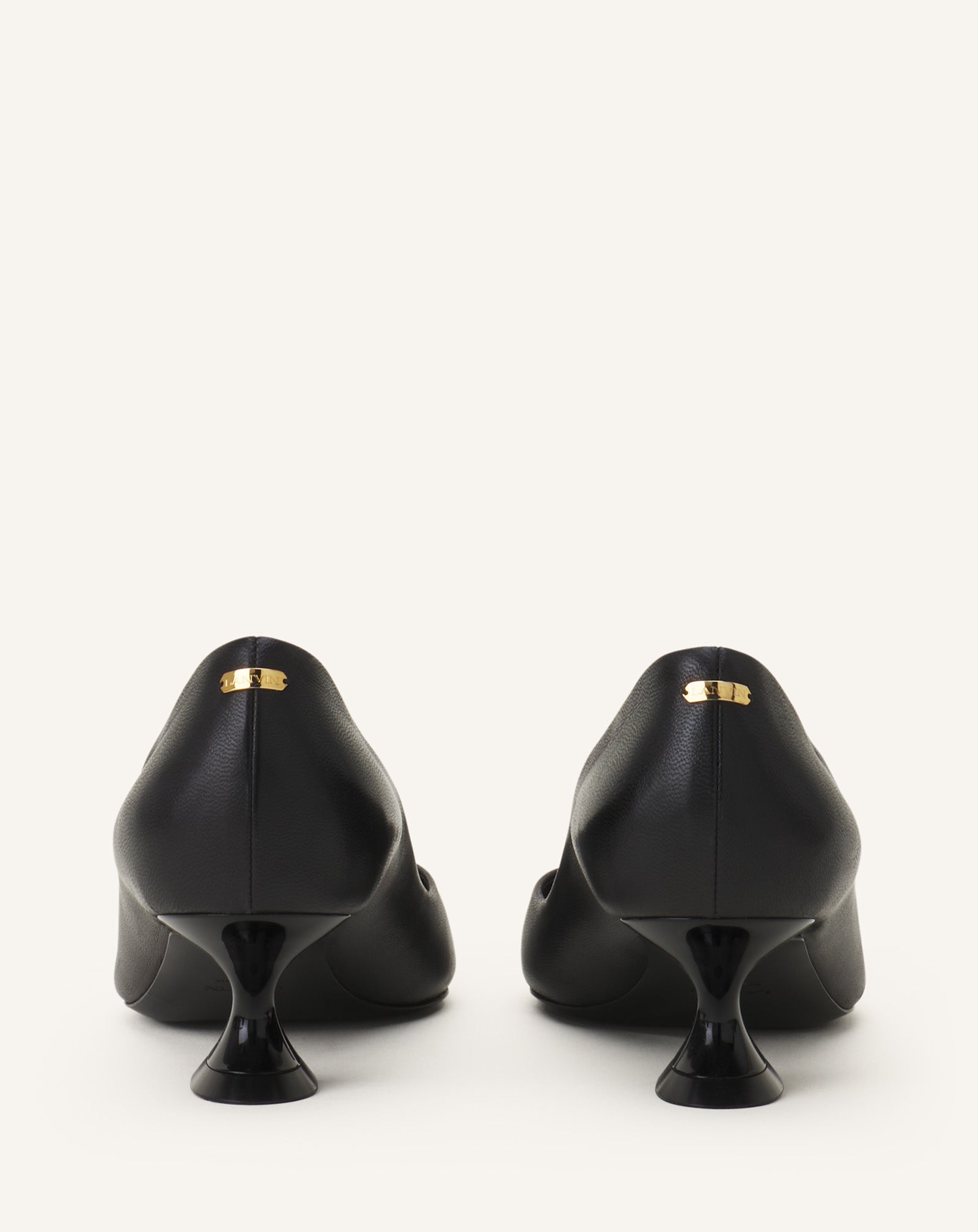 MIDNIGHT STEP LEATHER PUMP WITH BUCKLE - Image 3