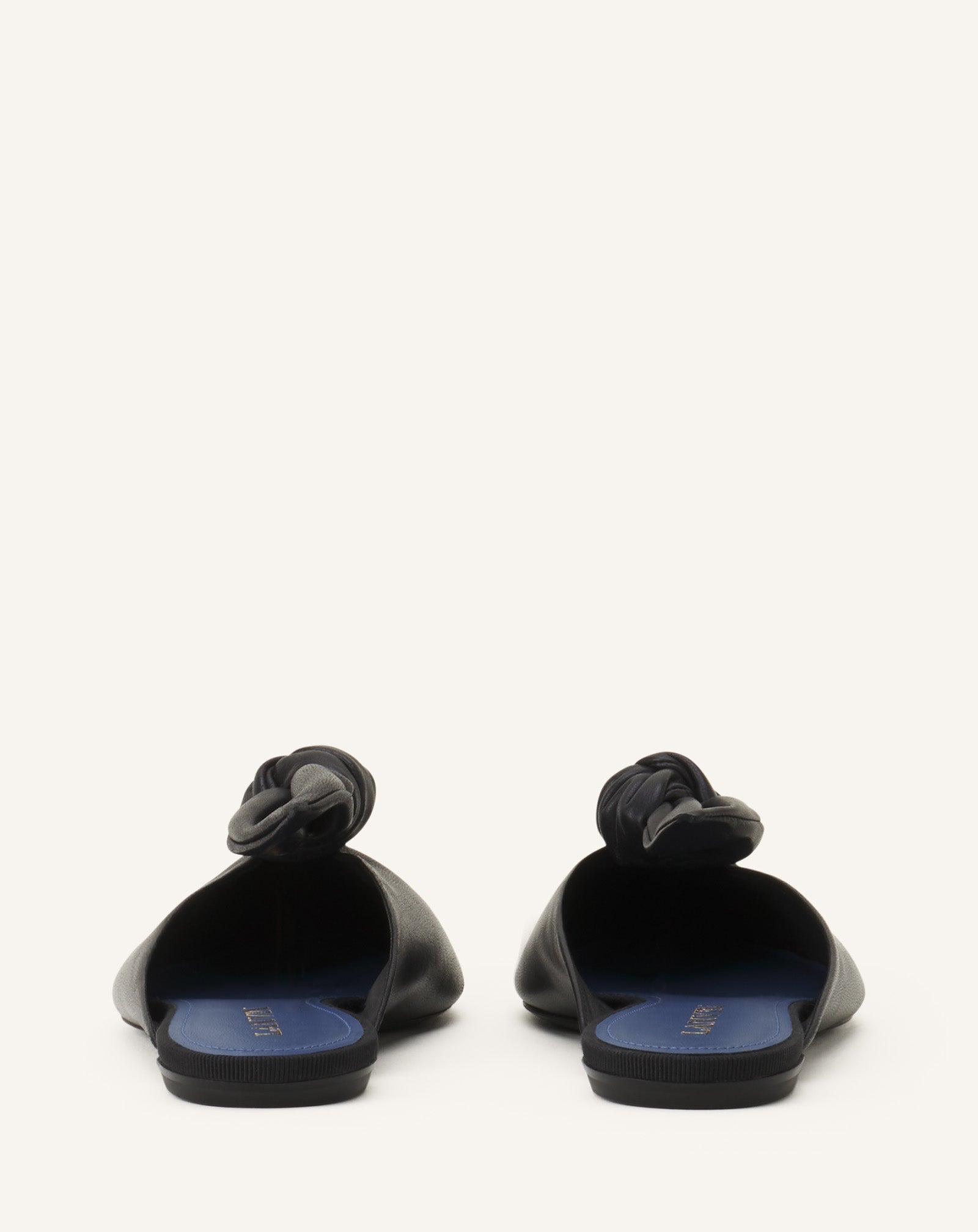 MIDNIGHT STEP LEATHER BOW MULE - Image 3