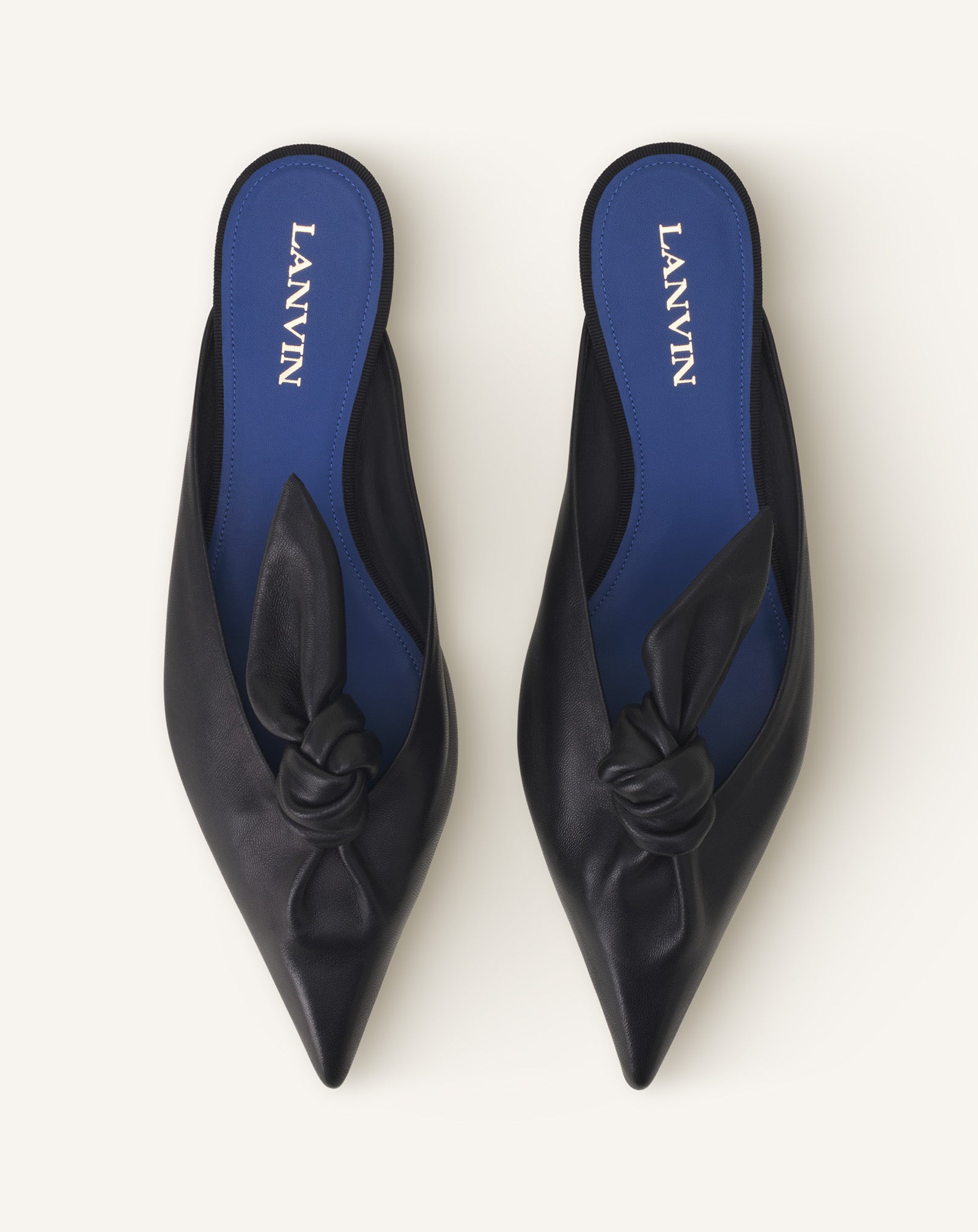 MIDNIGHT STEP LEATHER BOW MULE - Image 4