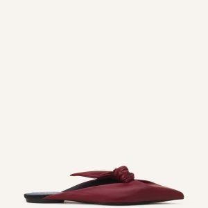 MIDNIGHT STEP LEATHER BOW MULE