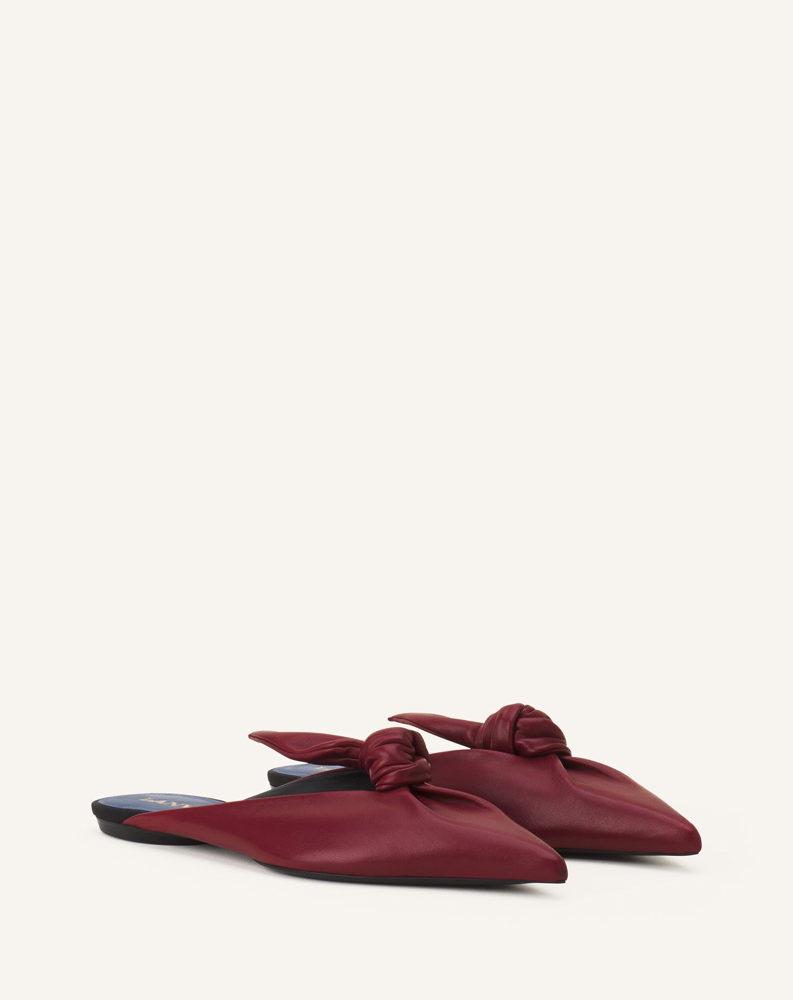 MIDNIGHT STEP LEATHER BOW MULE - Image 2