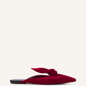 MIDNIGHT STEP VELVET BOW MULE