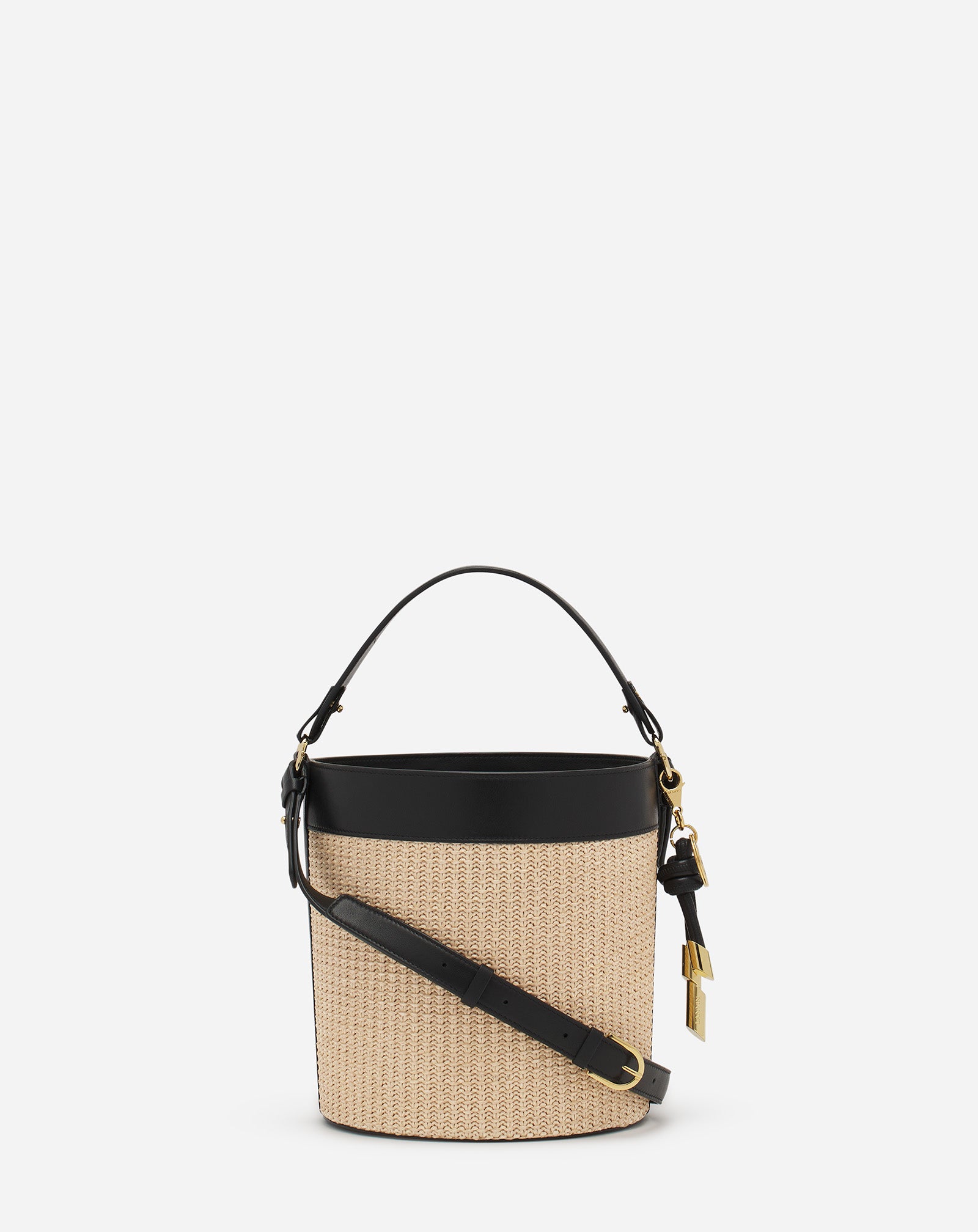 S??QUENCE RAFFIA BUCKET BAG