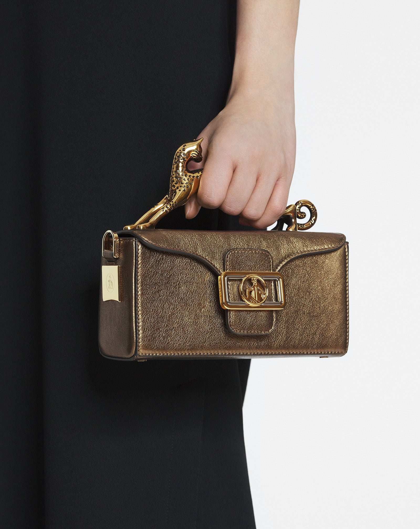 NANO PENCIL CAT BAG IN METALLIC GRAINED LEATHER - Image 2