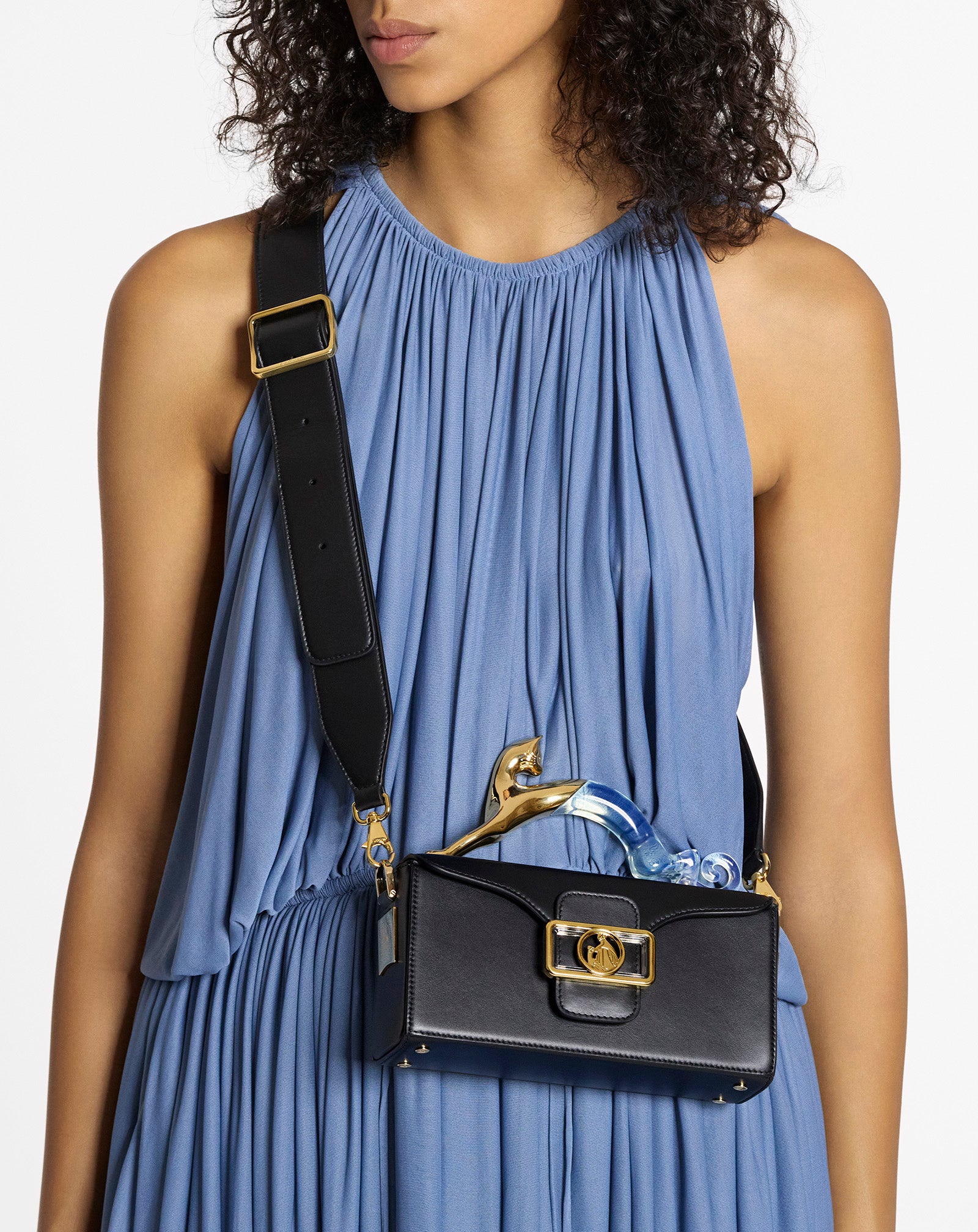 PENCIL CAT NANO LEATHER BAG WITH A BI-MATERIAL CAT - Image 11