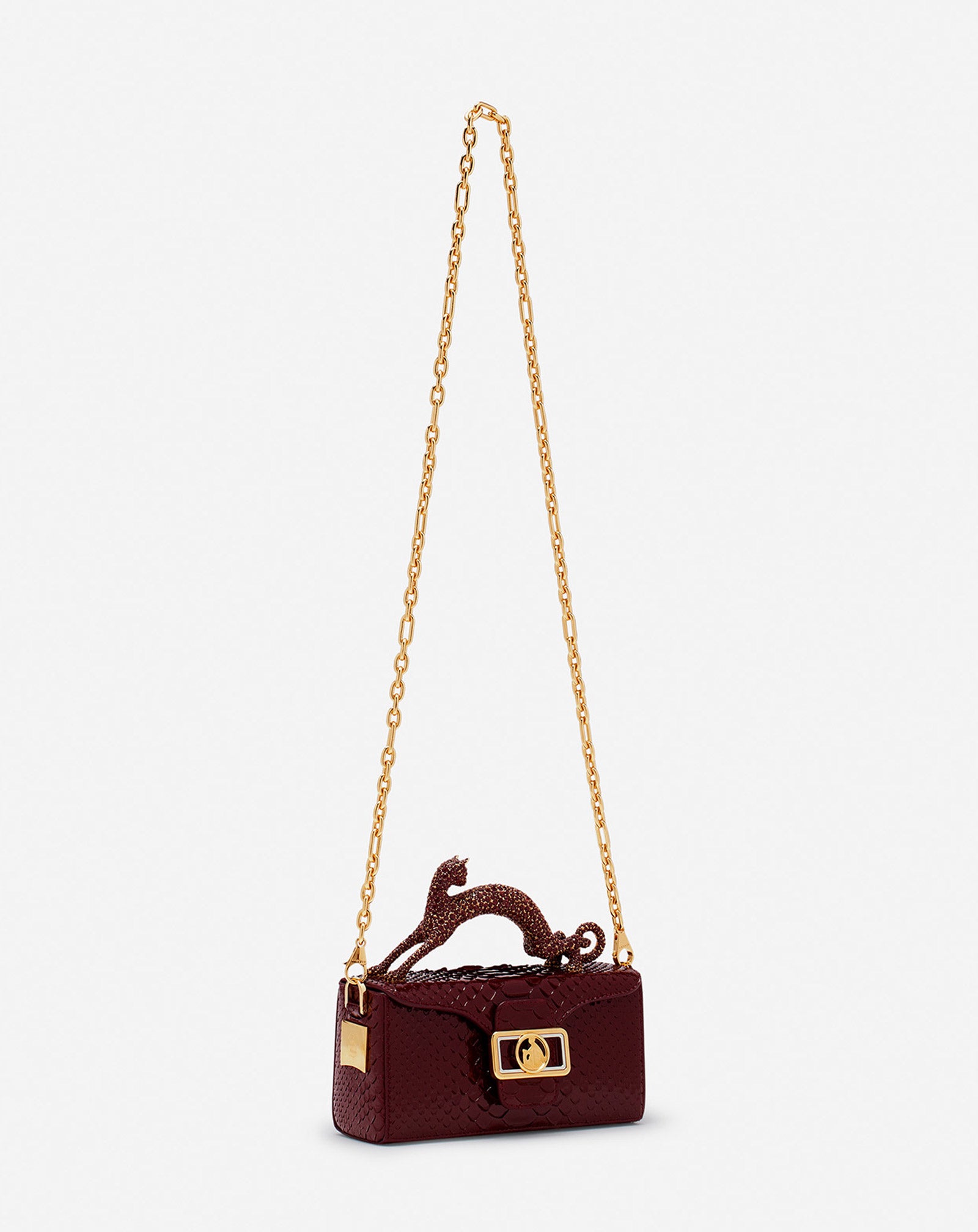 PENCIL CAT PYTHON AND RHINESTONE BAG - Image 3