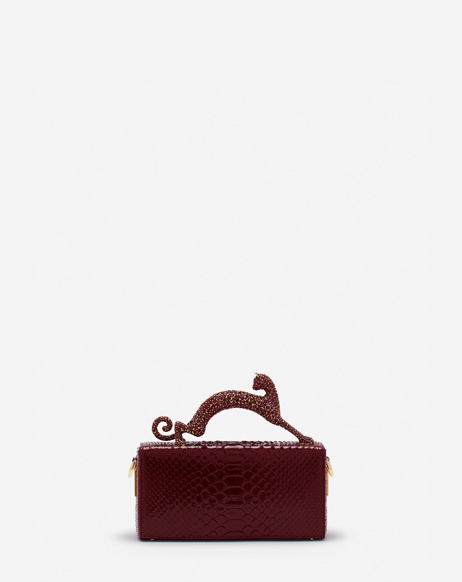 PENCIL CAT PYTHON AND RHINESTONE BAG - Image 4