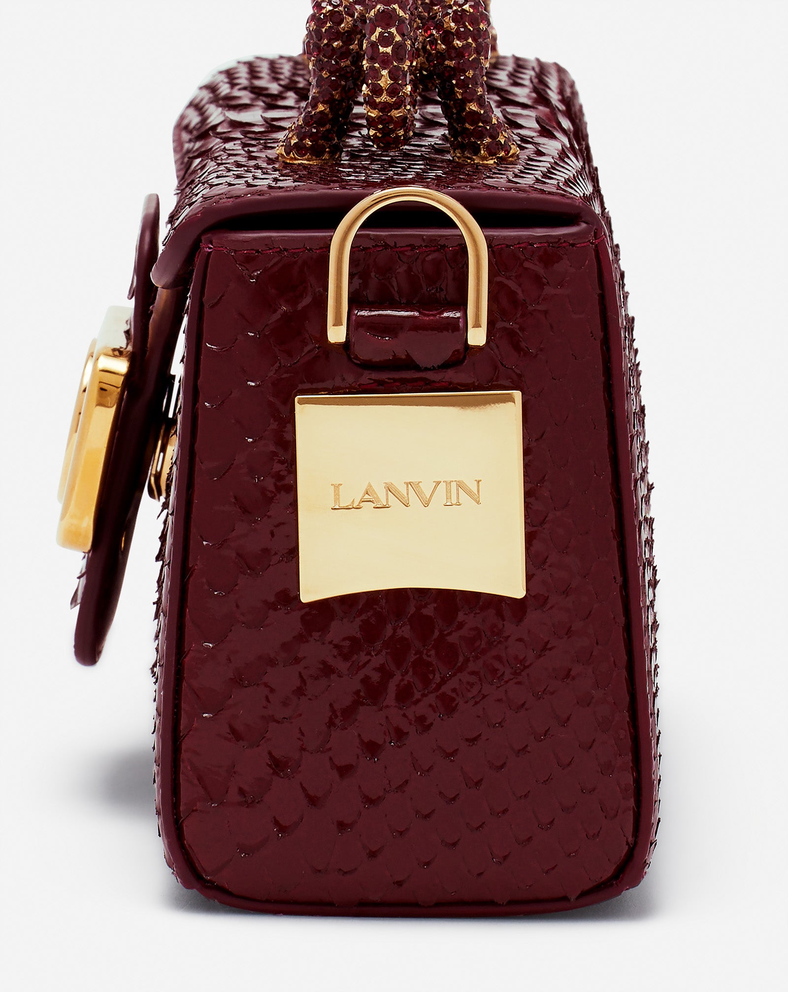 PENCIL CAT PYTHON AND RHINESTONE BAG - Image 7