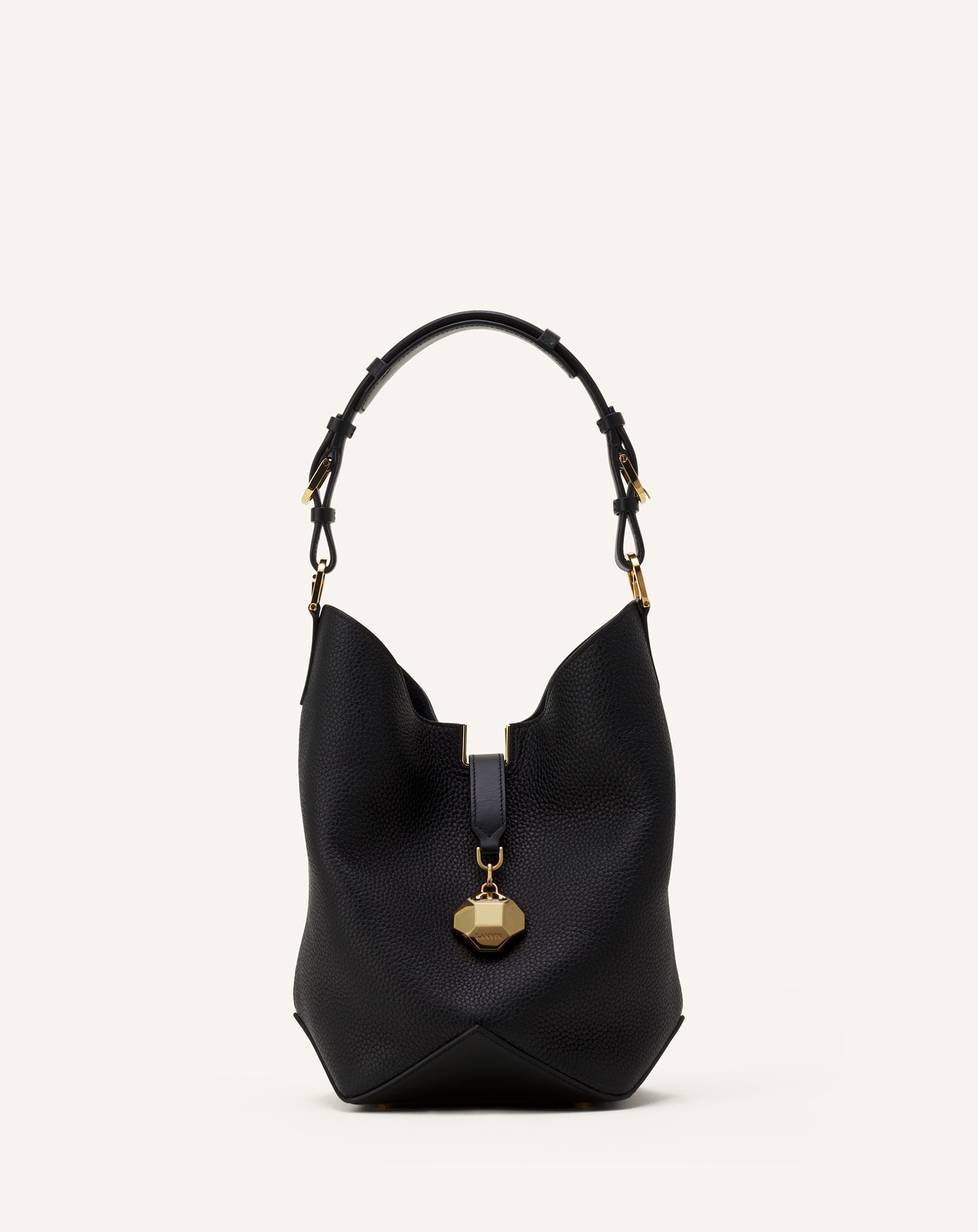 CATCH BY LANVIN MEDIUM LEATHER BUCKET BAG