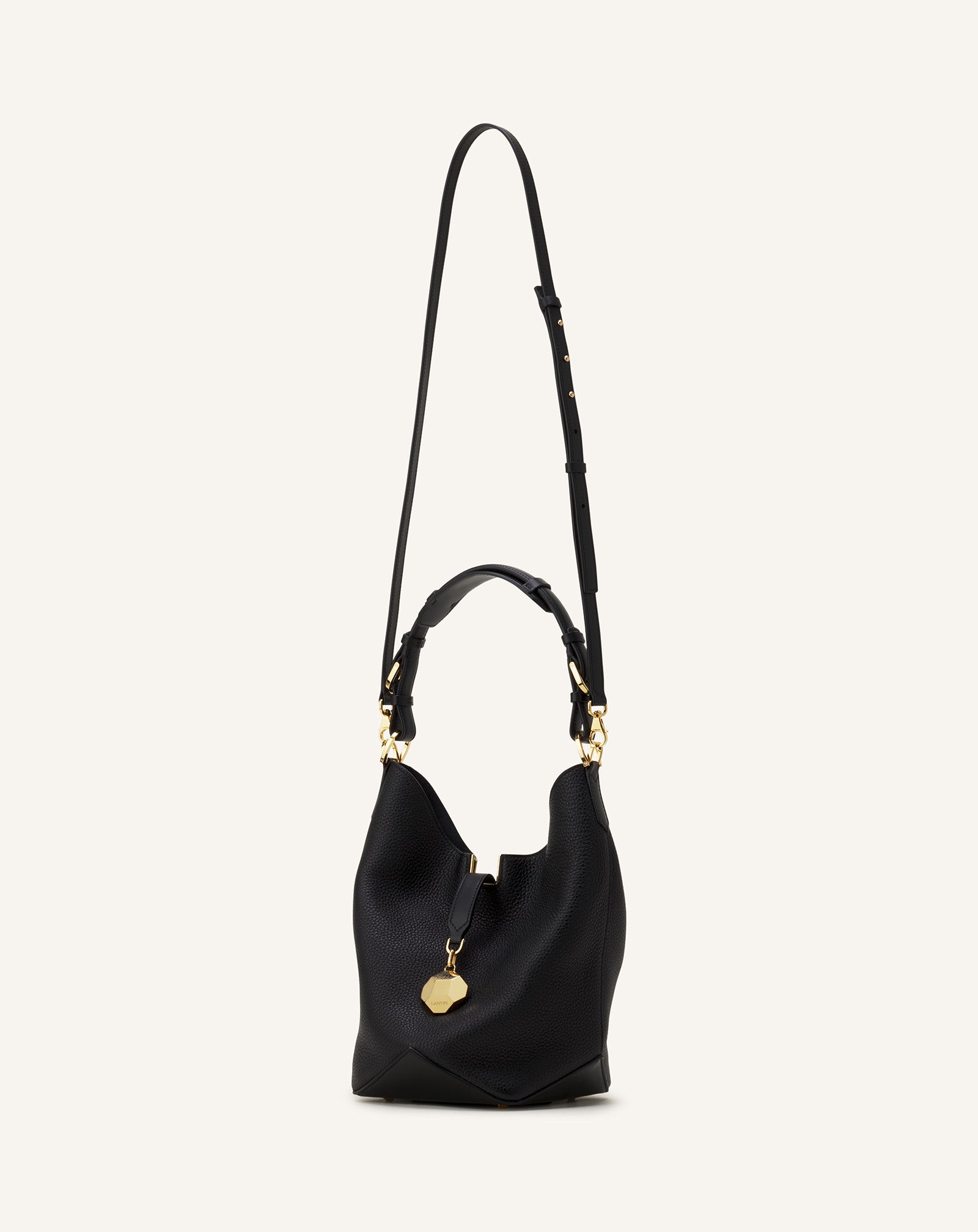 CATCH BY LANVIN MEDIUM LEATHER BUCKET BAG - Image 2