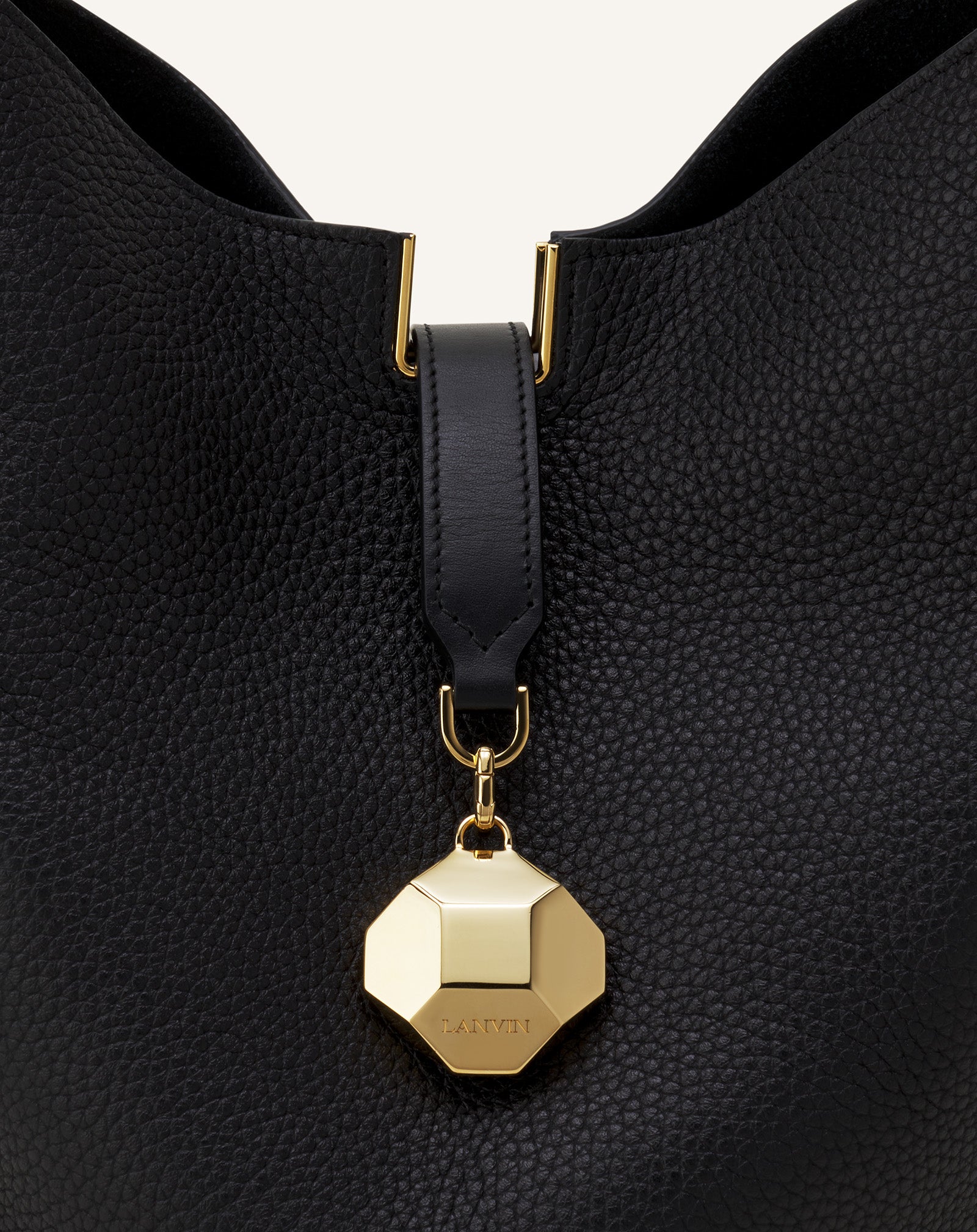 CATCH BY LANVIN MEDIUM LEATHER BUCKET BAG - Image 7