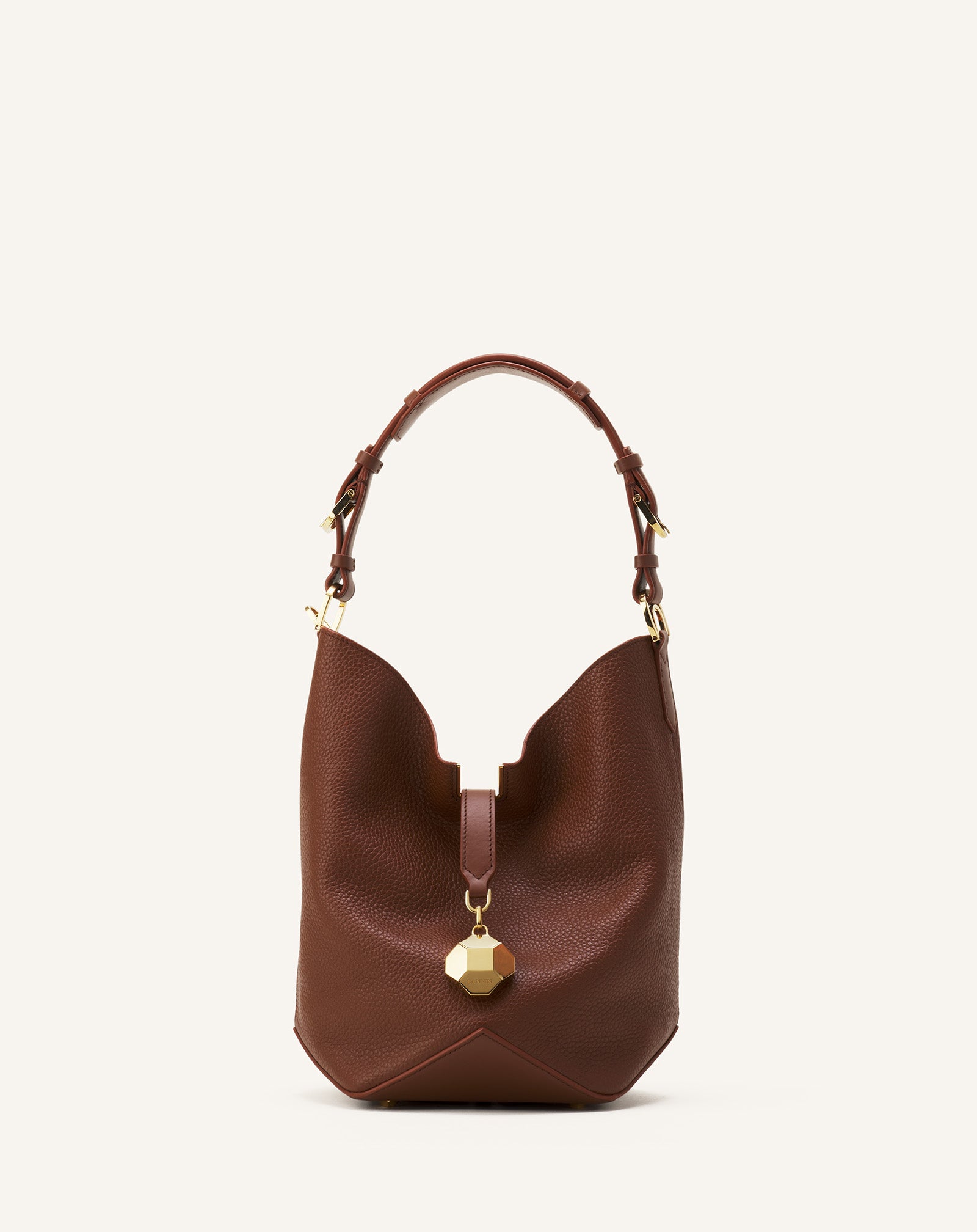 CATCH BY LANVIN MEDIUM LEATHER BUCKET BAG