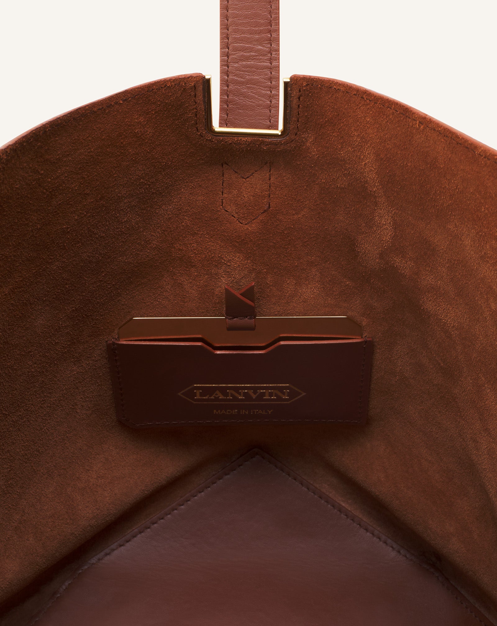 CATCH BY LANVIN MEDIUM LEATHER BUCKET BAG - Image 9