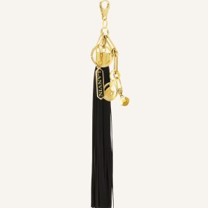 LARGE LEATHER POMPOM BAG CHARM