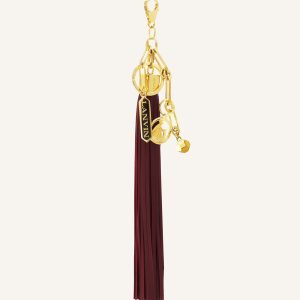 LARGE LEATHER POMPOM BAG CHARM