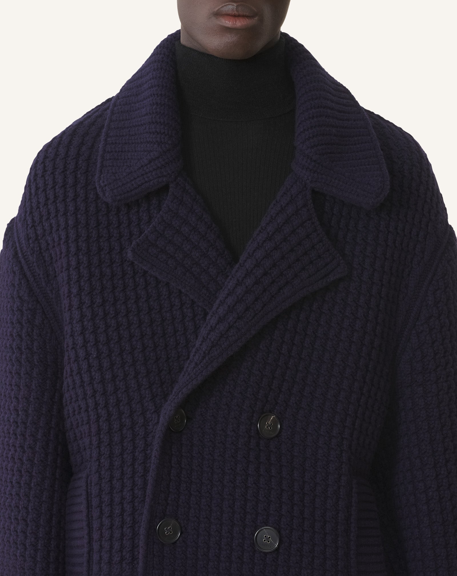 OVERSIZED WOOL PEA COAT - Image 5