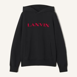 LANVIN EMBROIDERED COTTON HOODIE