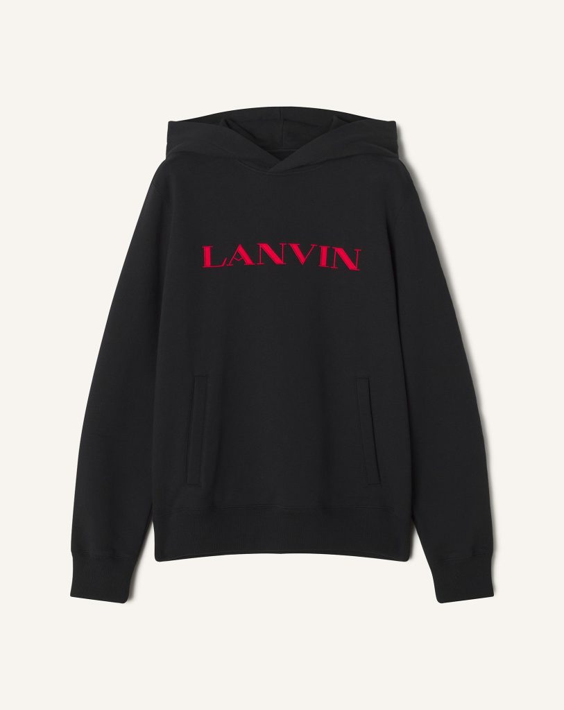 LANVIN EMBROIDERED COTTON HOODIE