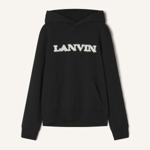 LANVIN SHEARLING COTTON HOODIE