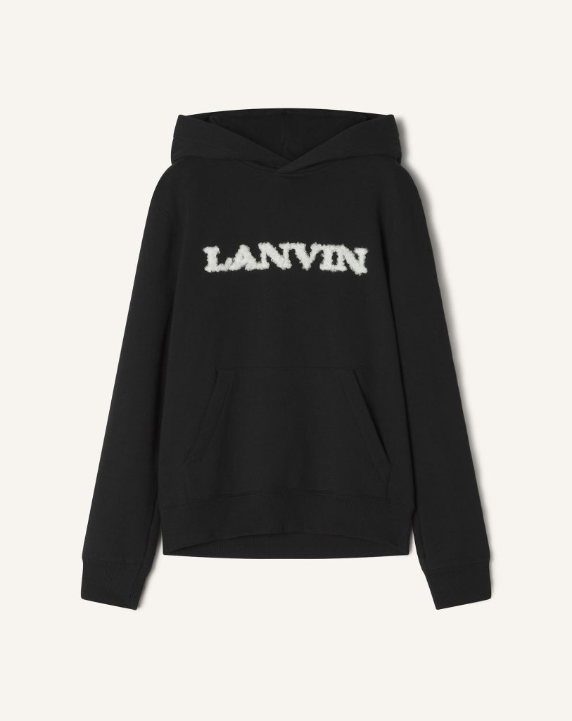 LANVIN SHEARLING COTTON HOODIE