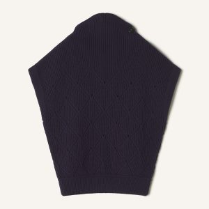 DIAMOND DETAIL SLEEVELESS WOOL SWEATER