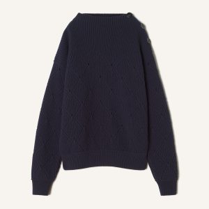WOOL SWEATER WITH DIAMOND DETAIL