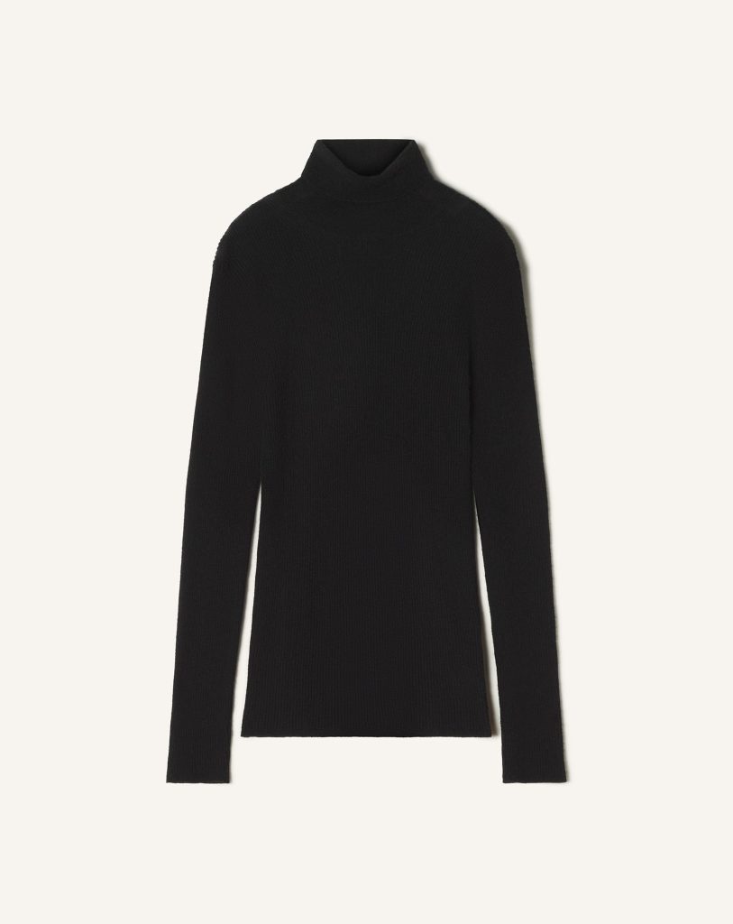 TURTLENECK SWEATER IN MERINO WOOL AND SILK