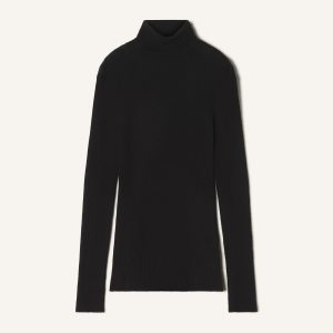 TURTLENECK SWEATER IN MERINO WOOL AND SILK