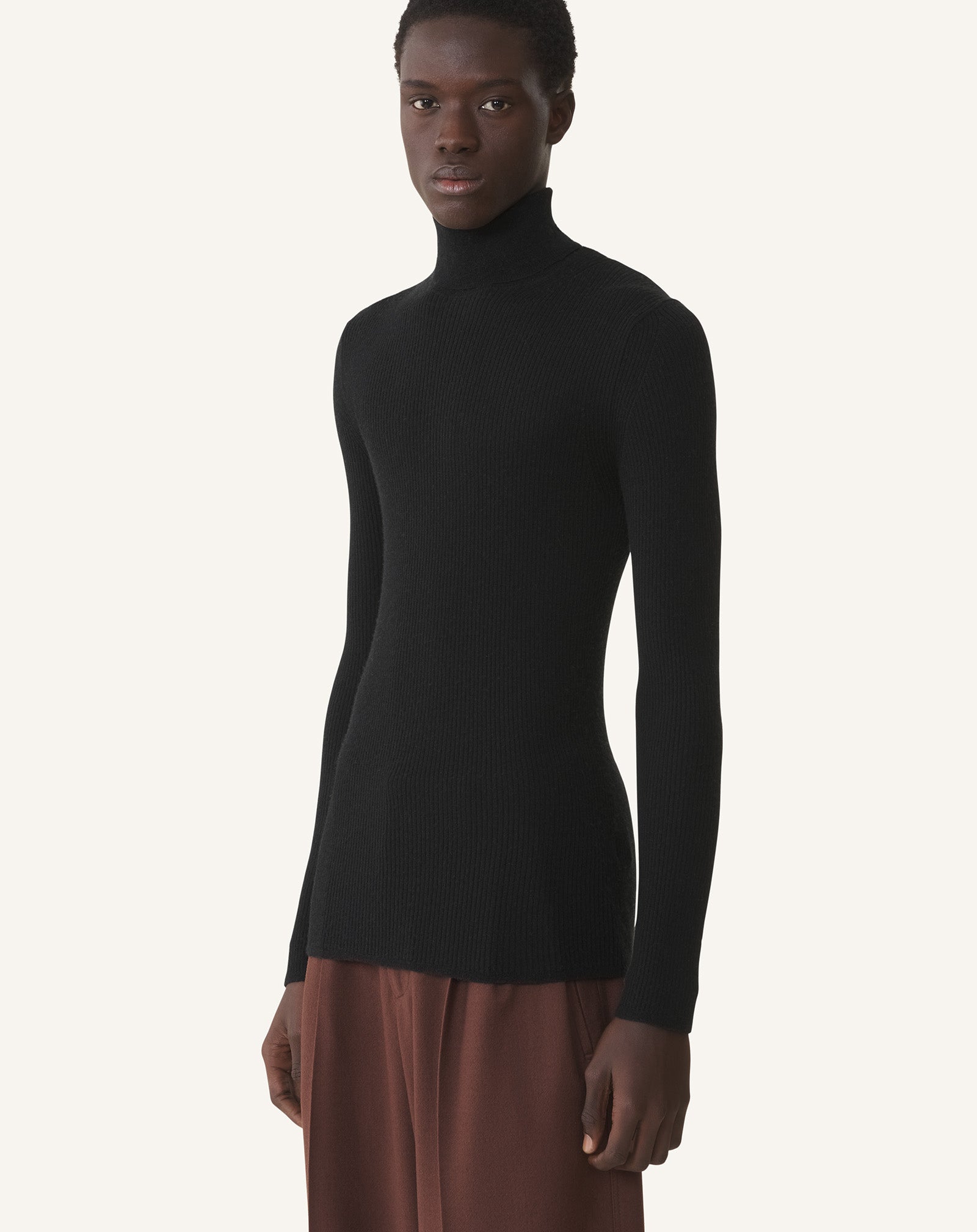 TURTLENECK SWEATER IN MERINO WOOL AND SILK - Image 3