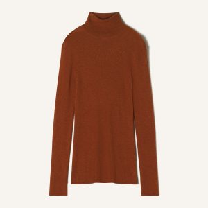 TURTLENECK SWEATER IN MERINO WOOL AND SILK