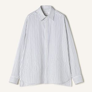 OVERSIZED STRIPED COTTON POPLIN SHIRT