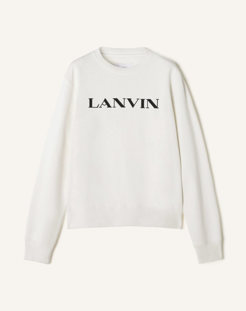 LANVIN EMBROIDERED COTTON SWEATSHIRT